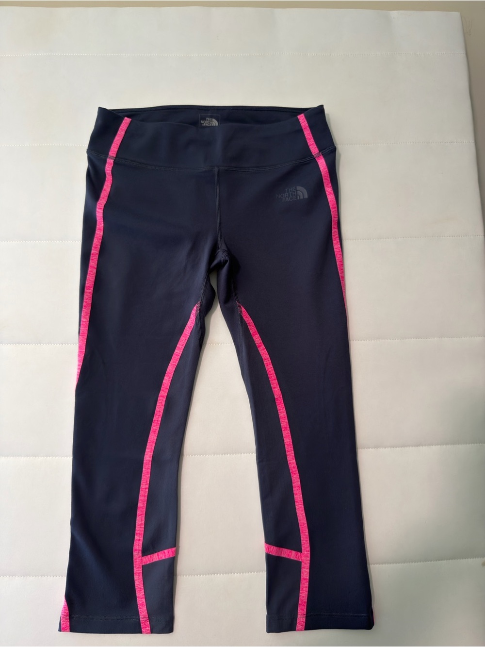 The North Face Capri Leggings Colorblock Navy Pink Logo Women's Size S